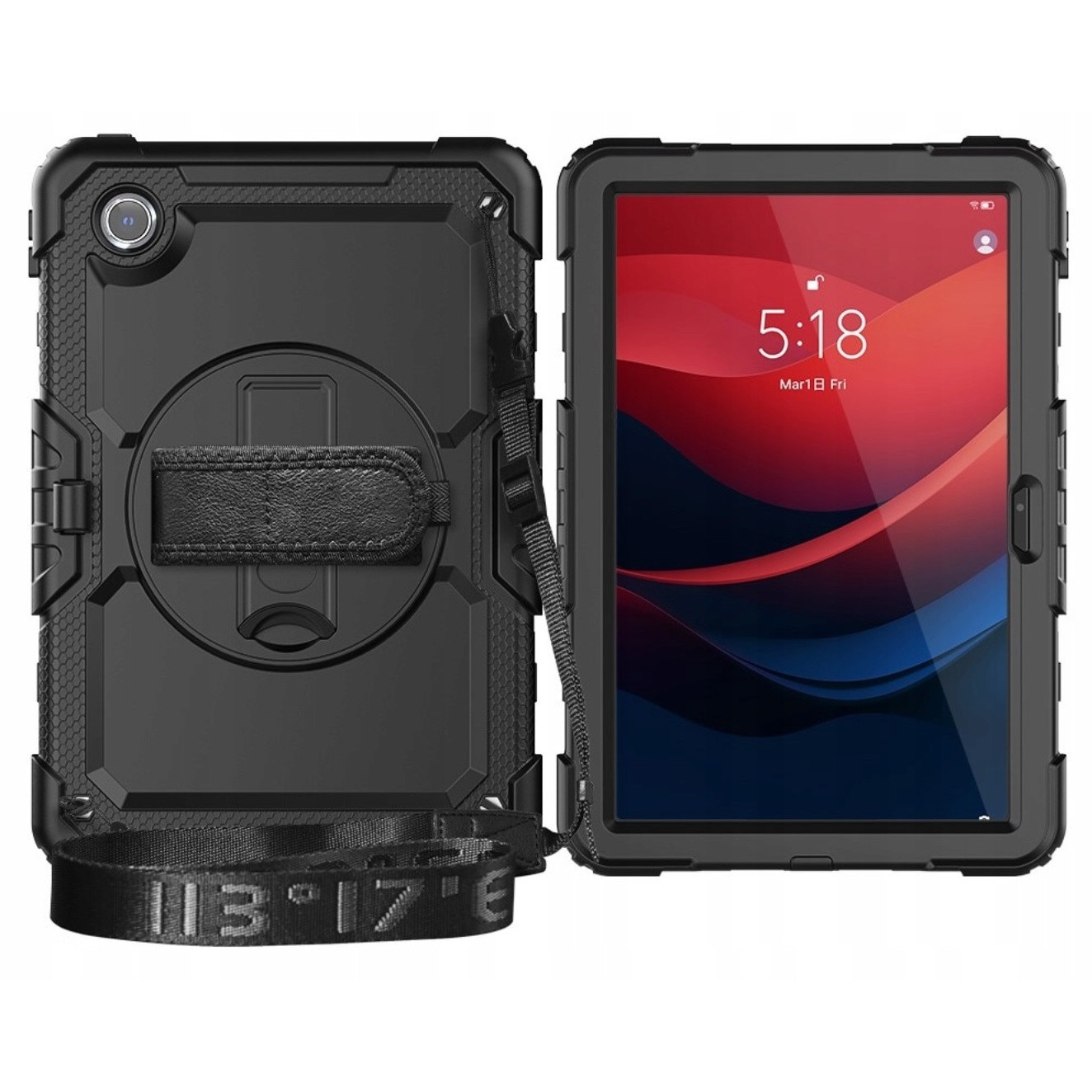 Husa tableta EtuiTab pentru LENOVO Idea Tab ZAFR0378PL 11", TPU si policarbonat, cu curea de umar, suport integrat