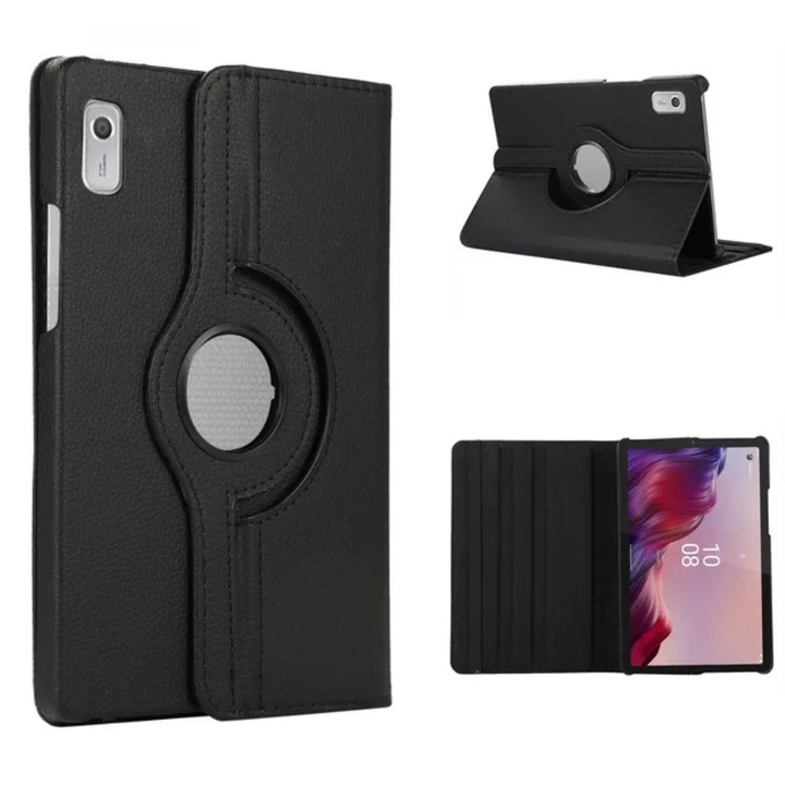 Husa tableta EtuiTab 360 pentru Lenovo Tab M9 2023 9", fekete, műbőr
