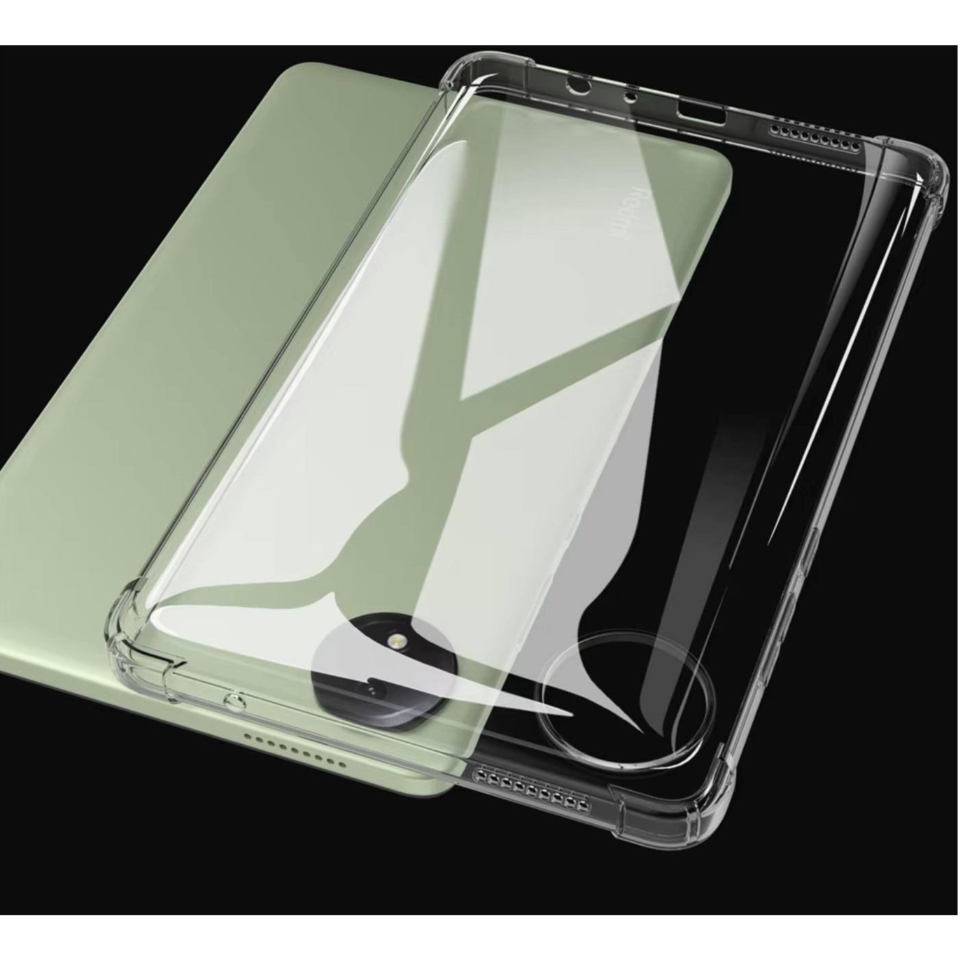 Husa din silicon EtuiTab pentru Xiaomi Redmi Pad SE 8,7", subtire, acces usor, transparent