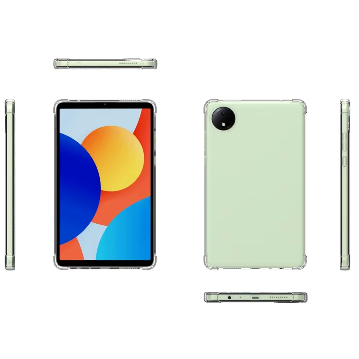Husa din silicon EtuiTab pentru Xiaomi Redmi Pad SE 8,7", subtire, acces usor, transparent