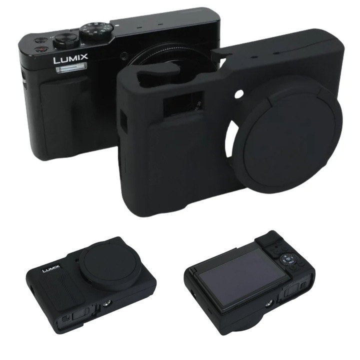 Силиконов калъф за Panasonic Lumix DC-TZ99 ZS99 TZ99E-K TZ99E-S, водоустойчив и прахоустойчив, размери 10x15x22см