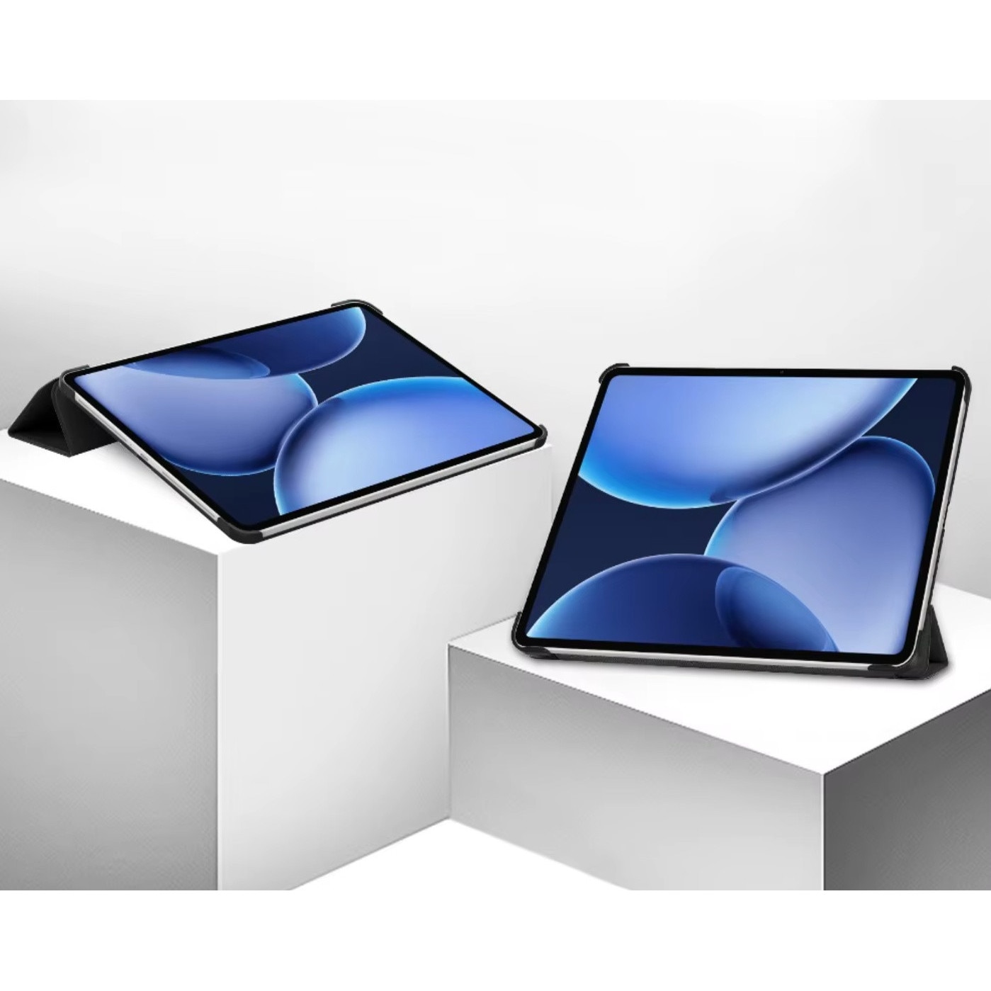 Husa tableta EtuiTab pentru OnePlus Pad 3/2 Pro/OPPO Pad 4/4 Pro 13,2", neagra, din piele ecologica si plastic, cu suport