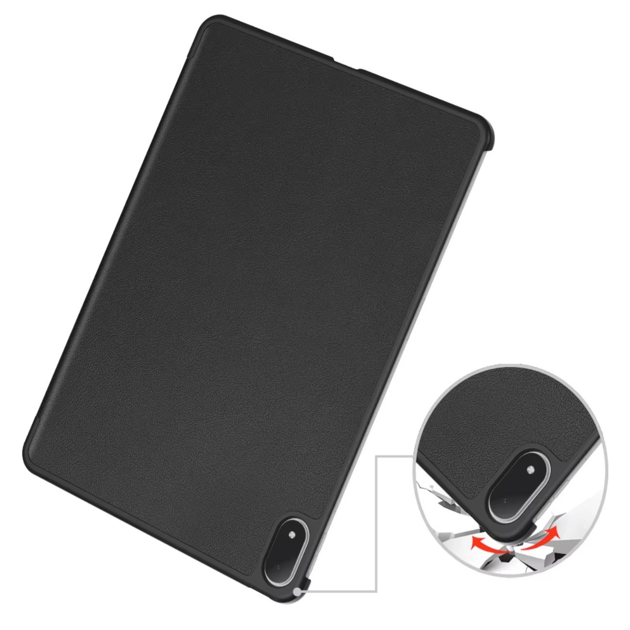 Husa tableta EtuiTab pentru OnePlus Pad 3/2 Pro/OPPO Pad 4/4 Pro 13,2", neagra, din piele ecologica si plastic, cu suport