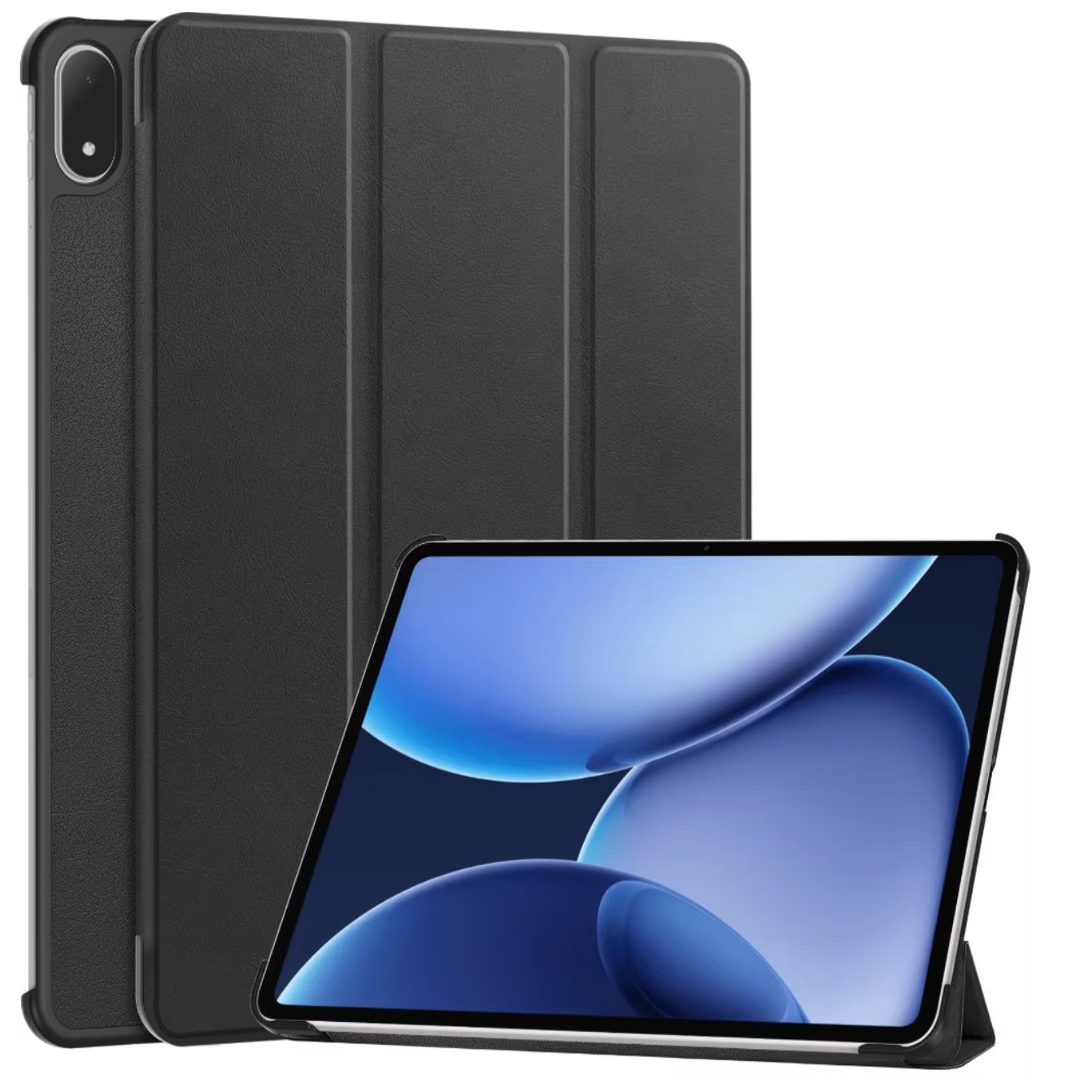 Husa tableta EtuiTab pentru OnePlus Pad 3/2 Pro/OPPO Pad 4/4 Pro 13,2", neagra, din piele ecologica si plastic, cu suport