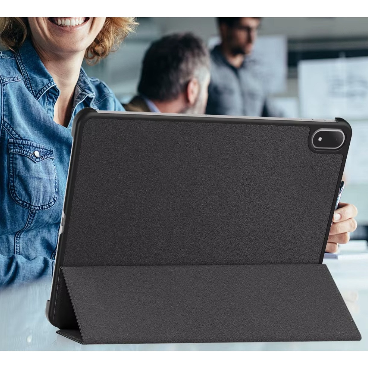 Husa tableta EtuiTab pentru OnePlus Pad 3/2 Pro/OPPO Pad 4/4 Pro 13,2", neagra, din piele ecologica si plastic, cu suport