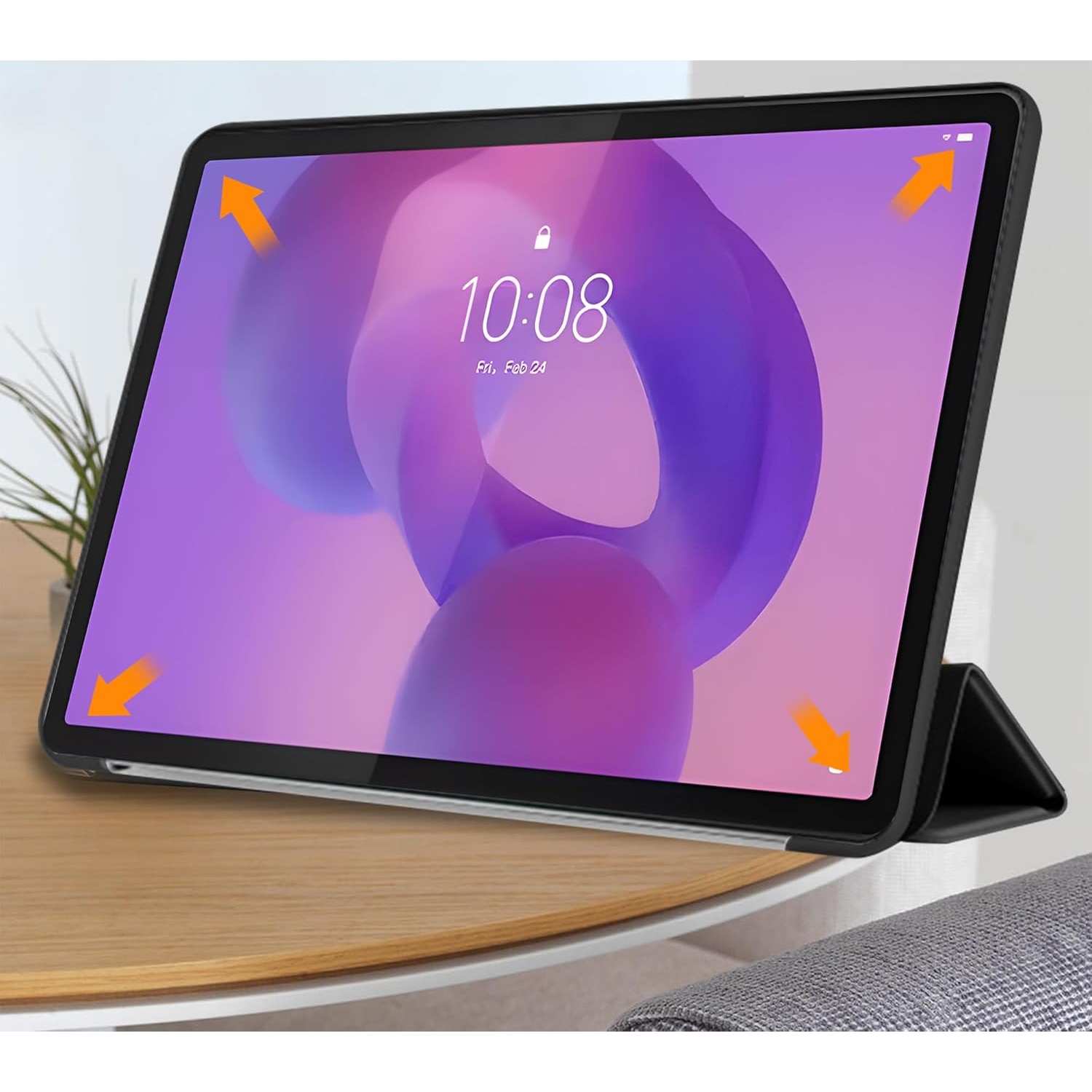 Husa cu clapeta EtuiTab pentru Lenovo Idea Tab Pro 12.7", verde, design subtire, protectie eficienta