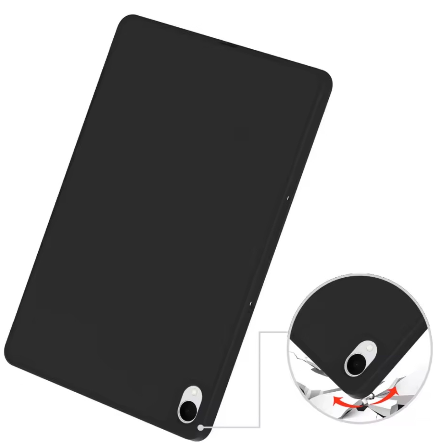 Husa tableta EtuiTab pentru Samsung Galaxy Tab S11 11", neagra, din piele ecologica si plastic, cu suport pentru stylus