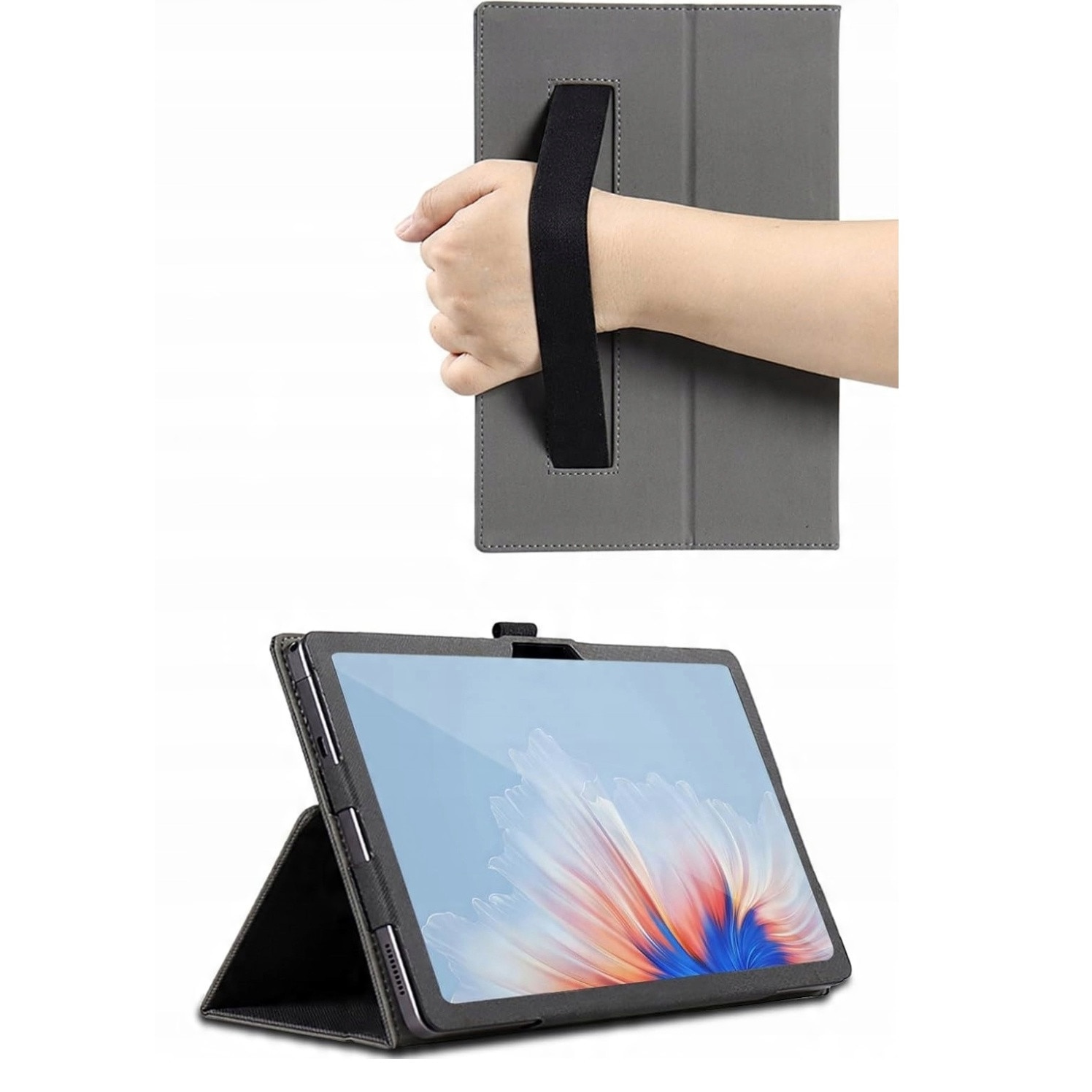 Husa tablete EtuiTab, pentru DOOGEE U9 10,1" 2023 / U9 KID 10,1" 2023, neagra, cu suport si maner integrat