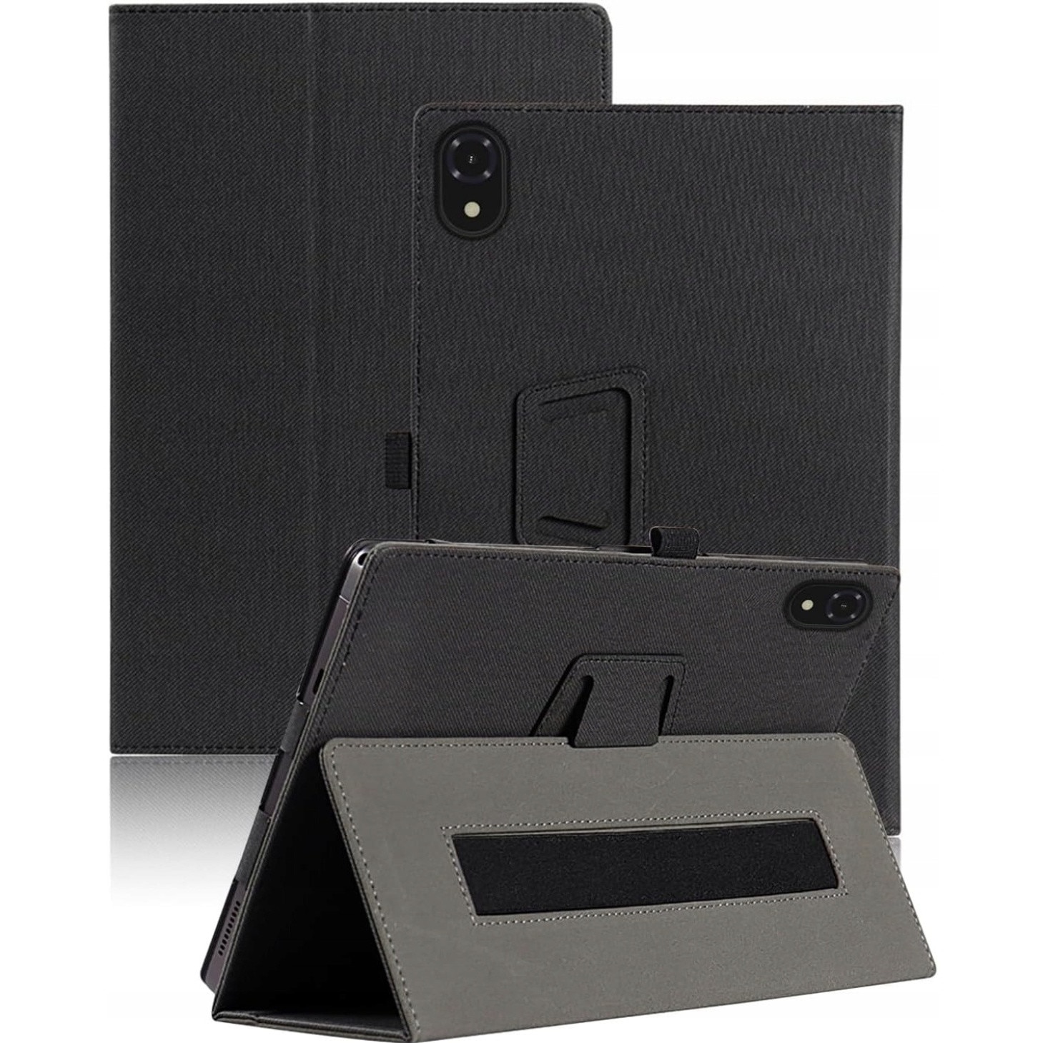 Husa tablete EtuiTab, pentru DOOGEE U9 10,1" 2023 / U9 KID 10,1" 2023, neagra, cu suport si maner integrat