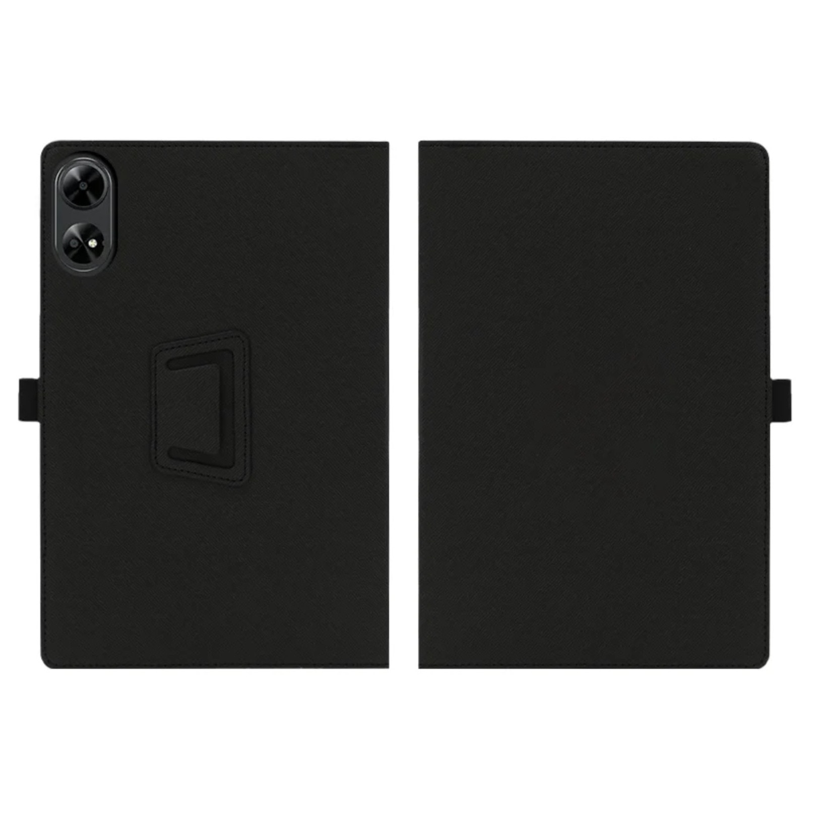 Husa pentru tableta EtuiTab, DOOGEE Tab G6+ PLUS 11", neagra, din piele ecologica si policarbonat, cu suport si maner integrat