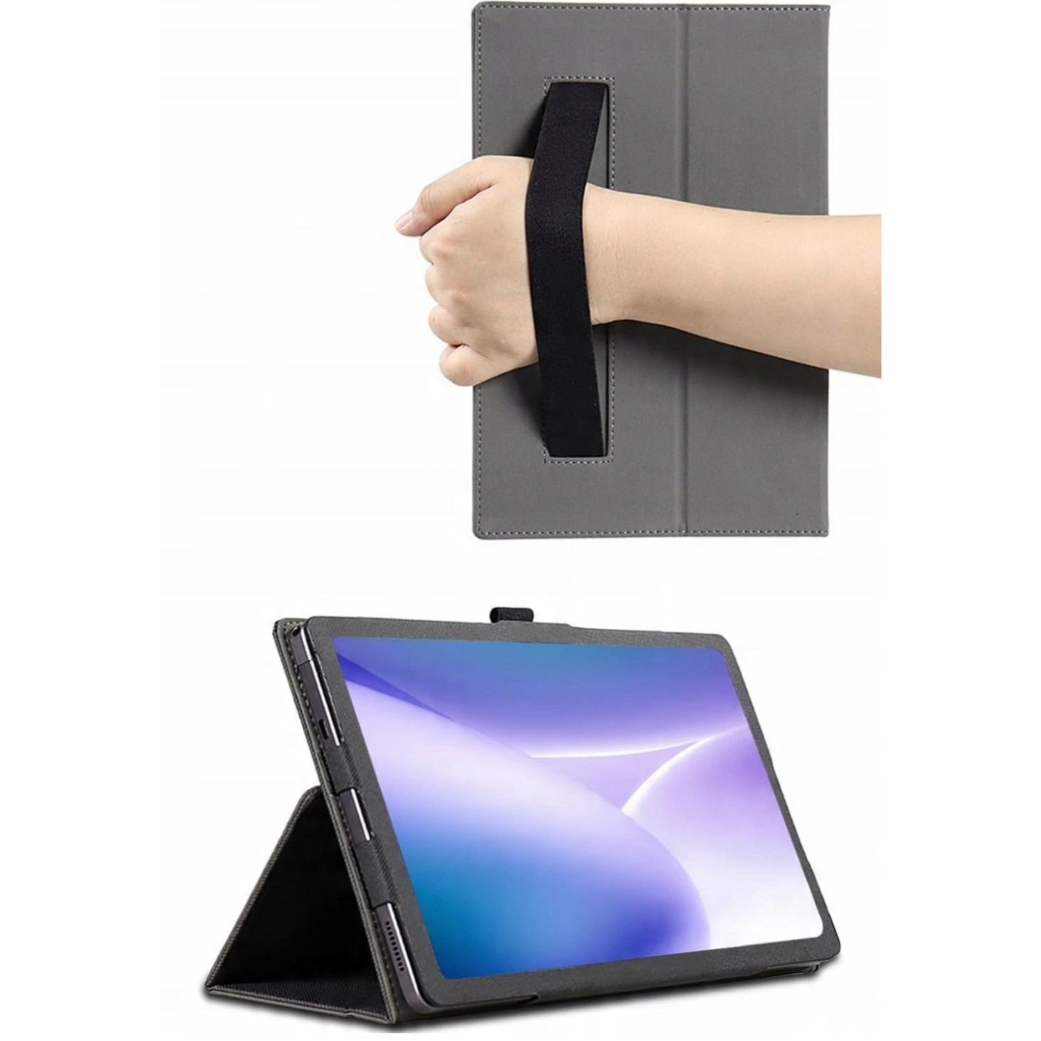 Husa tableta EtuiTab pentru DOOGEE T20 MINI 8,4" 2023 / T20 MINI PRO, neagra, cu suport si maner