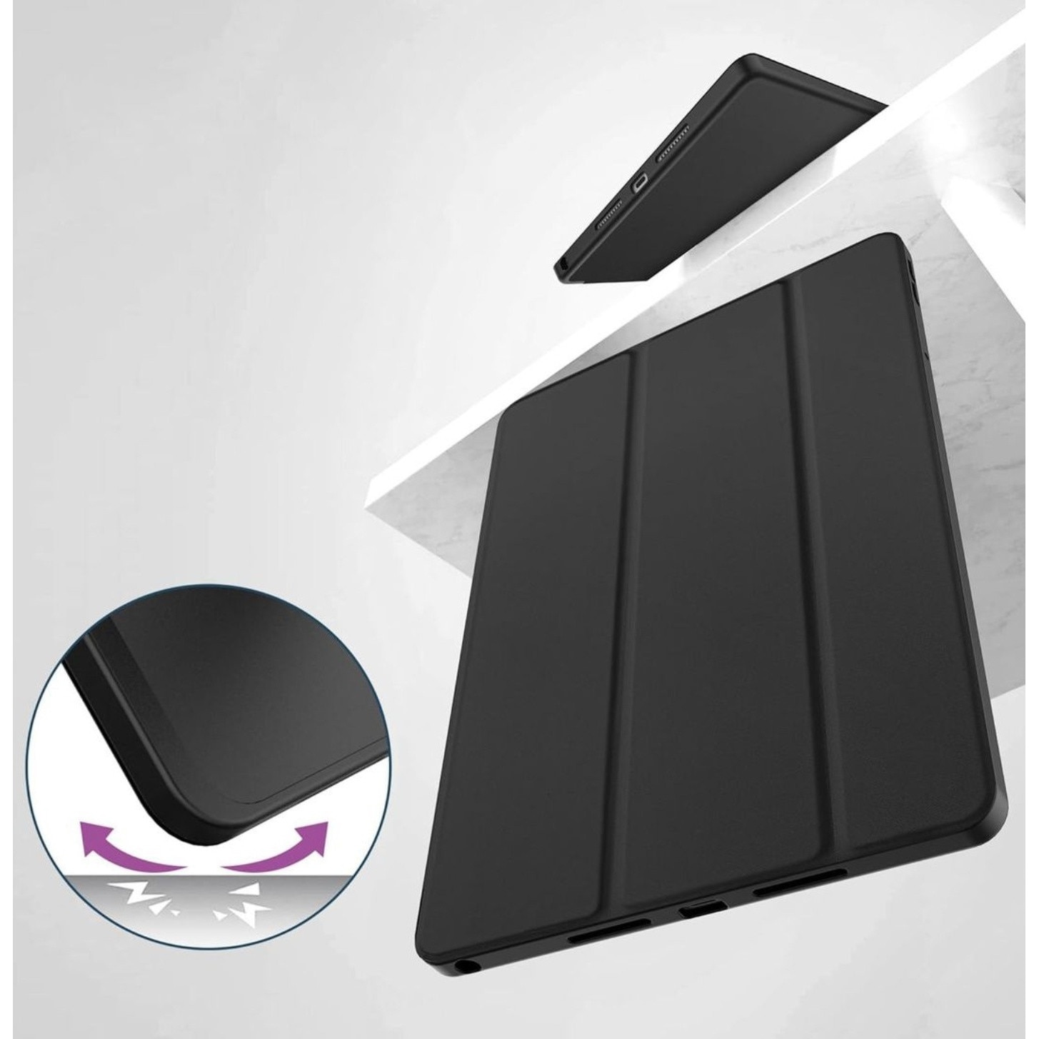 Etui pentru tableta EtuiTab, Lenovo IdeaTab 11", negru, protectie completa, suport pentru SC Pen