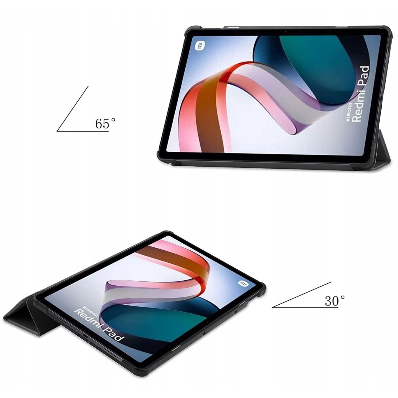 Etui Slim Cover pentru tableta Xiaomi Redmi Pad 10.6 2022, ecologic, roz-gold, cu functie de suport