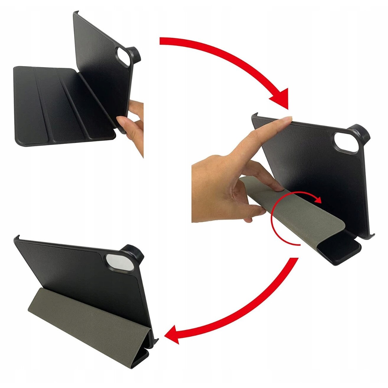 Etui Slim Cover pentru tableta Xiaomi Redmi Pad 10.6 2022, ecologic, roz-gold, cu functie de suport