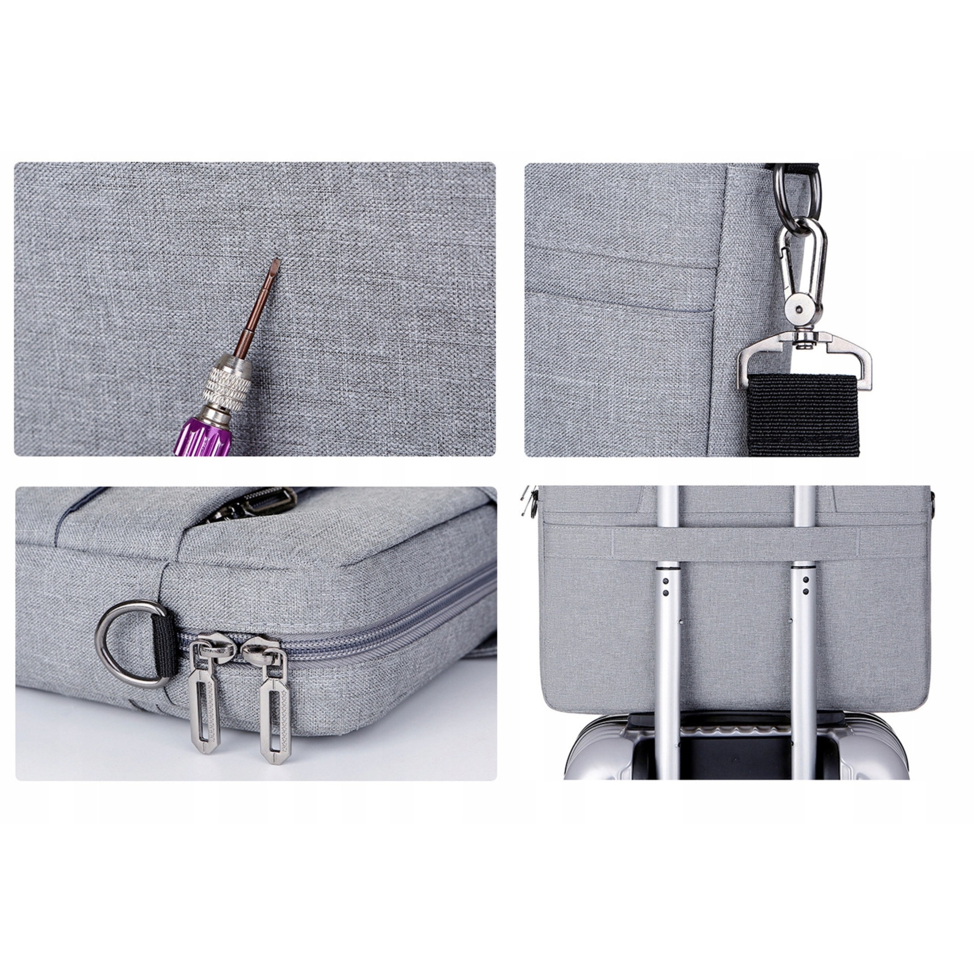 Geanta laptop EtuiTab, model travel case, waterproof, dimensiuni 41x30x7cm, culoare albastru inchis, pentru laptopuri de pana la 15,6"