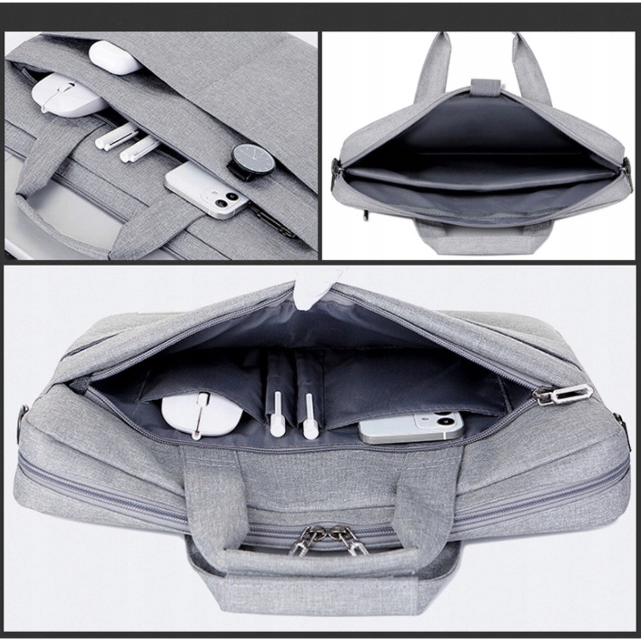 Geanta laptop EtuiTab, model travel case, waterproof, dimensiuni 41x30x7cm, culoare albastru inchis, pentru laptopuri de pana la 15,6"