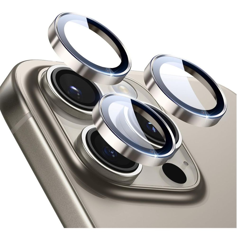 Folie camera foto AF+AR, G-Tech din sticla compatibil cu Apple iPhone 17 Pro Max, Full Cover, Anti Fog, Ultra Rezistenta, High Definition, Silver
