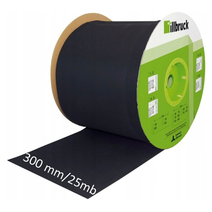 Folie EPDM, 300mm x 25m, impermeabilizare, 0,75mm, Illbruck