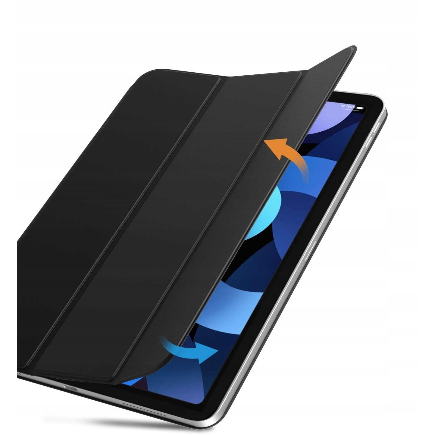 Husa tableta EtuiTab pentru Apple iPad Air 11 2024 / Air 4/5 10.9, ecologica, cu functie de suport, culoare neagra