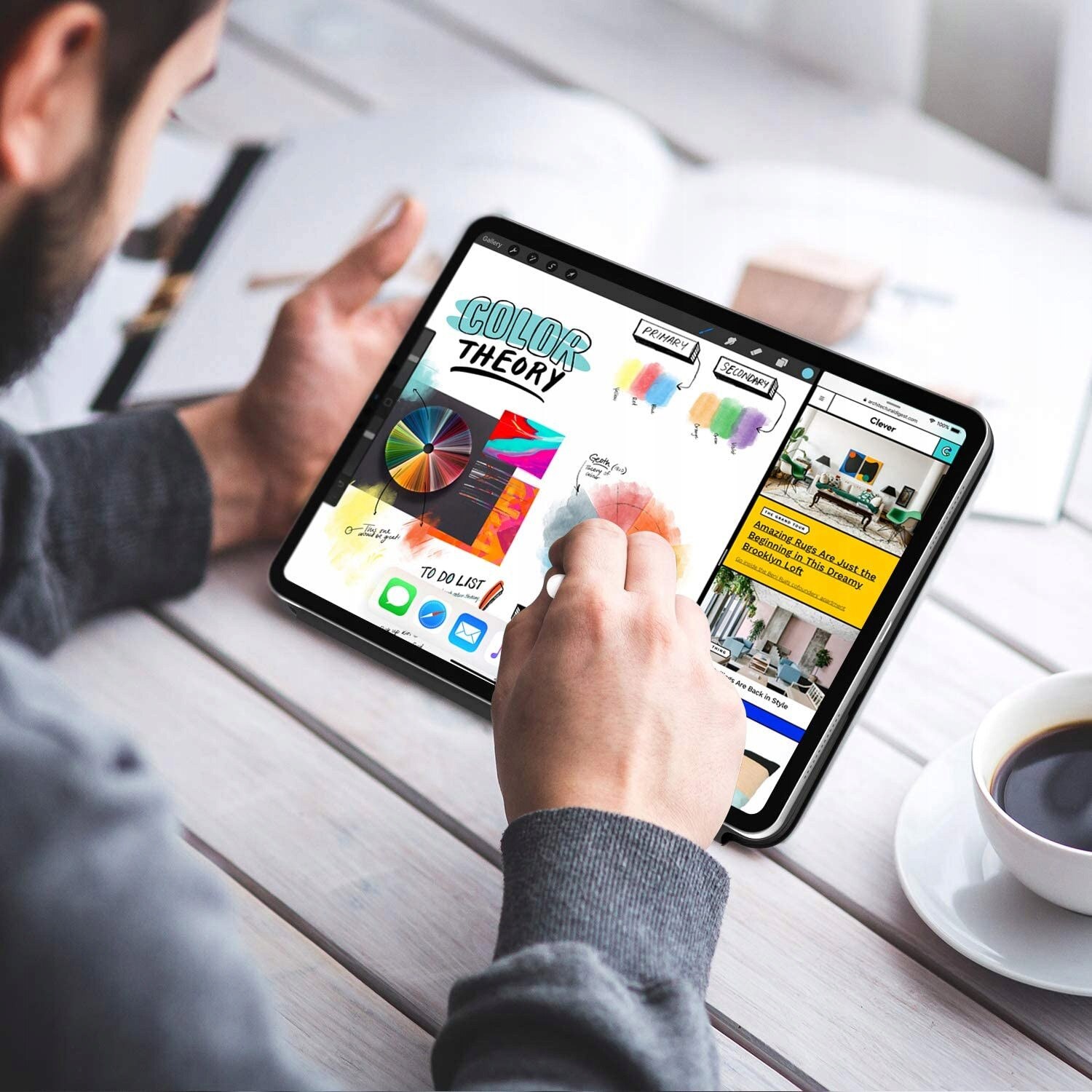 Husa tableta EtuiTab pentru Apple iPad Air 11 2024 / Air 4/5 10.9, ecologica, cu functie de suport, culoare neagra