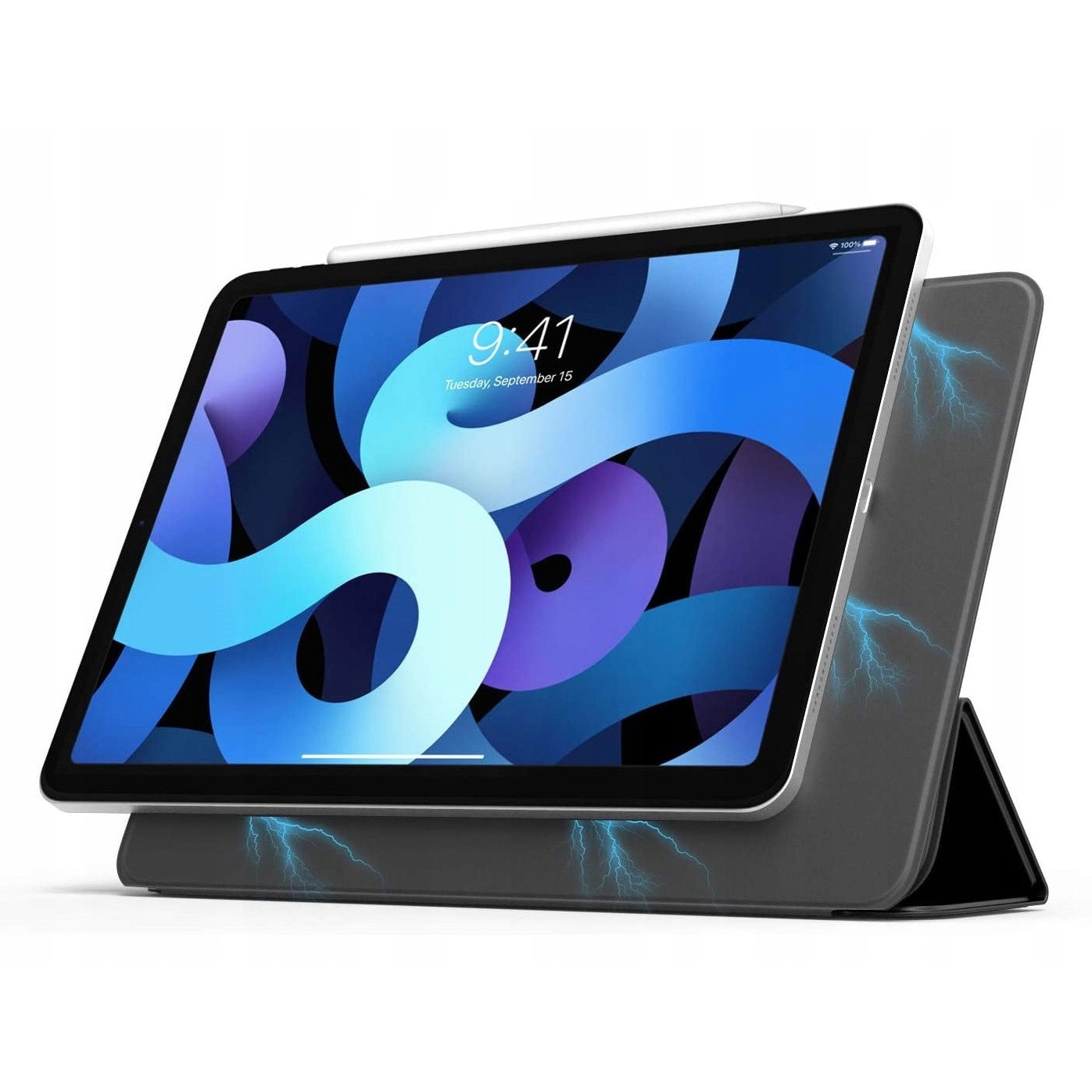 Husa tableta EtuiTab pentru Apple iPad Air 11 2024 / Air 4/5 10.9, ecologica, cu functie de suport, culoare neagra