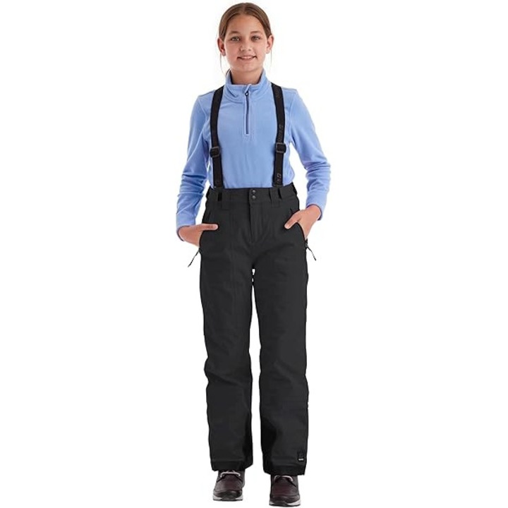 Pantaloni de ski pentru fete Killtec, cu bretele detasabile si protectie la tiv, model 242, Negru