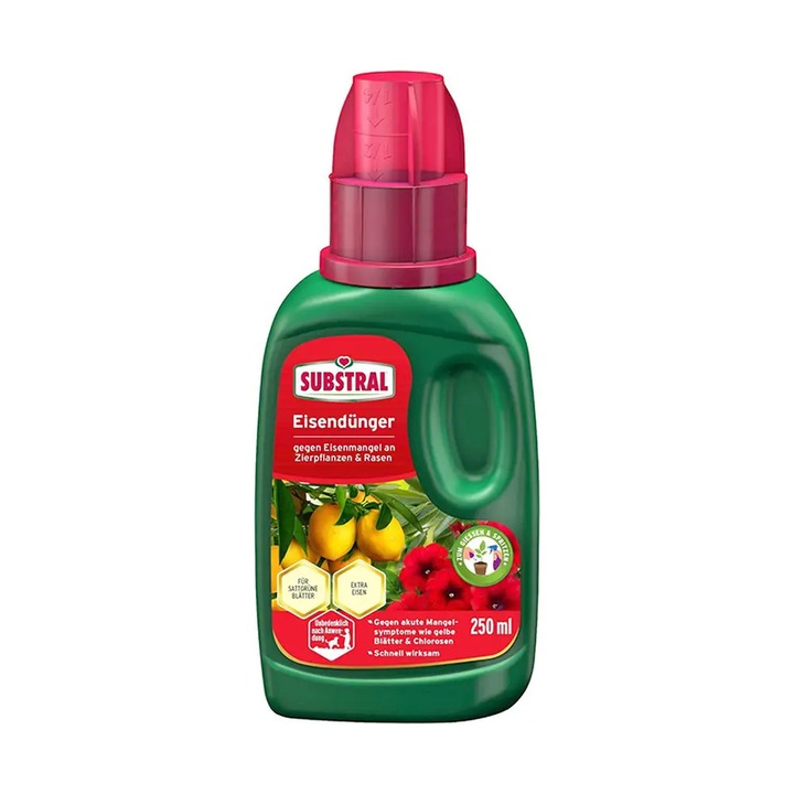 Fertilizant lichid Substral 250 ml pentru plante ornamentale și gazon, cu fier