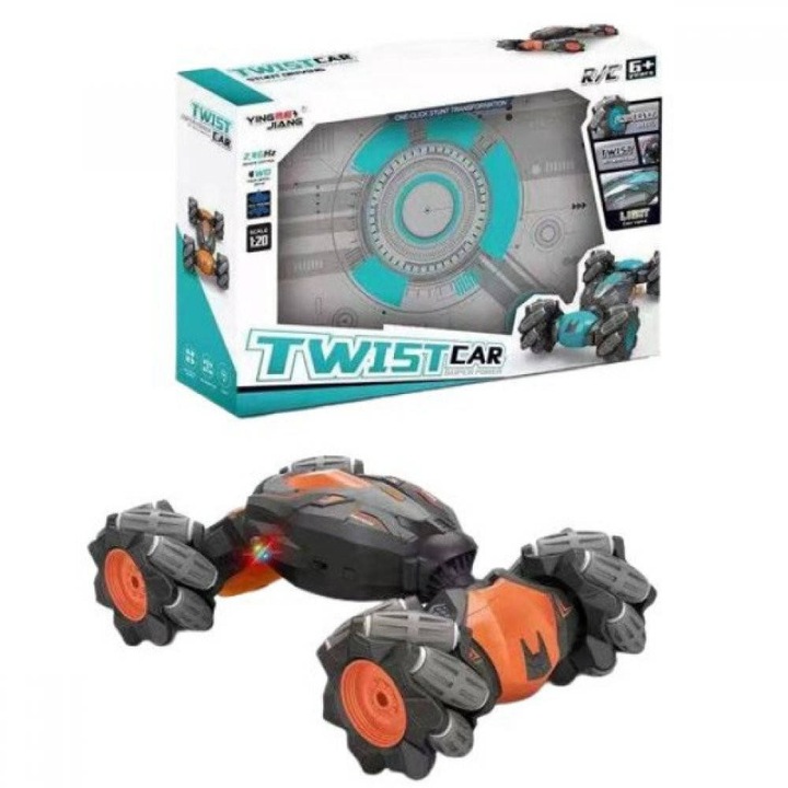 Masina cu telecomanda ENAGRO 4x4, control gesturi, lumini LED, portocalie