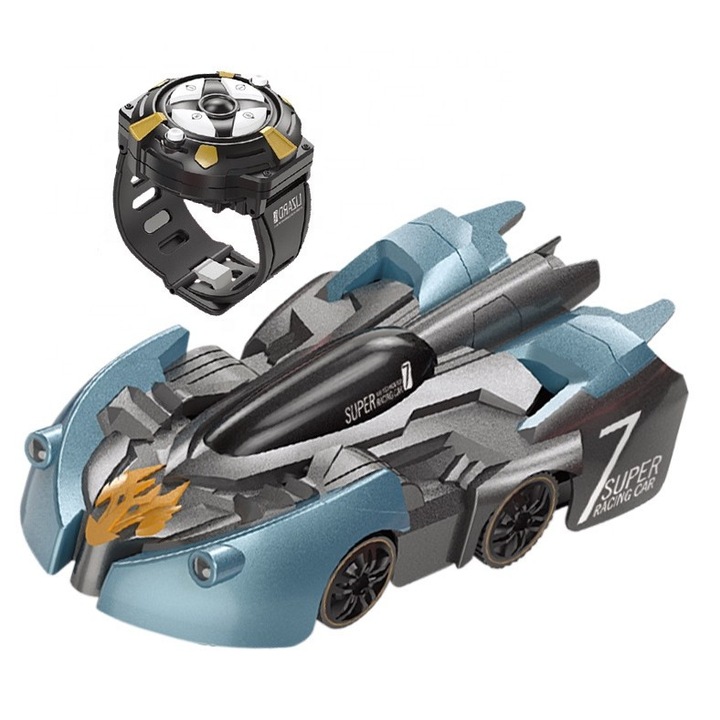 Masinuta de jucarie ZYTEQ®️, electrica, inteligenta, care sfideaza gravitatia, albastra