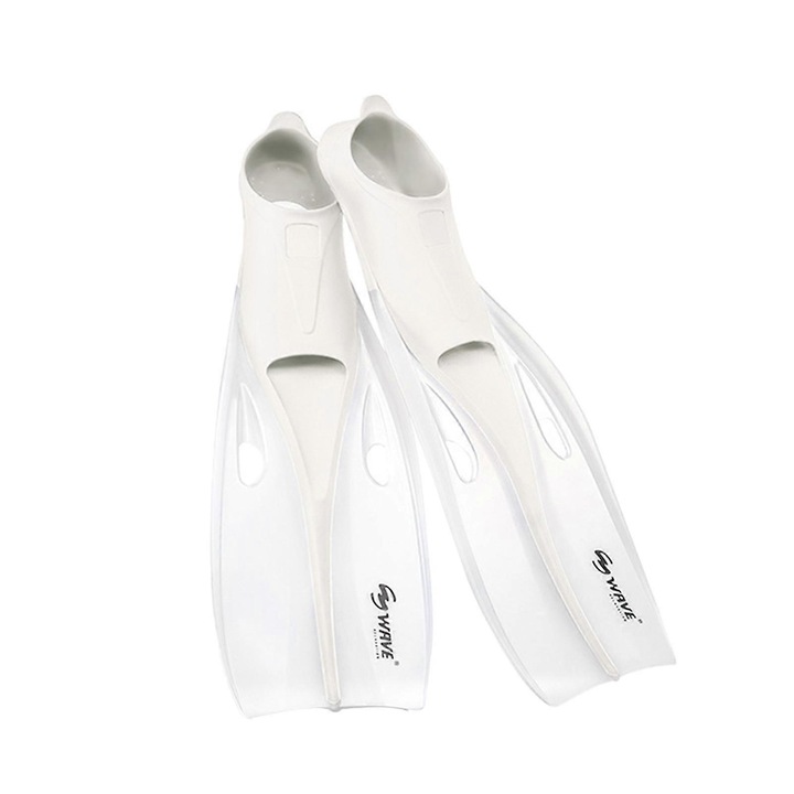 Úszó uszonyok, átlátszó fehér, 1 pár, búvárkodáshoz és úszáshoz, XL méret