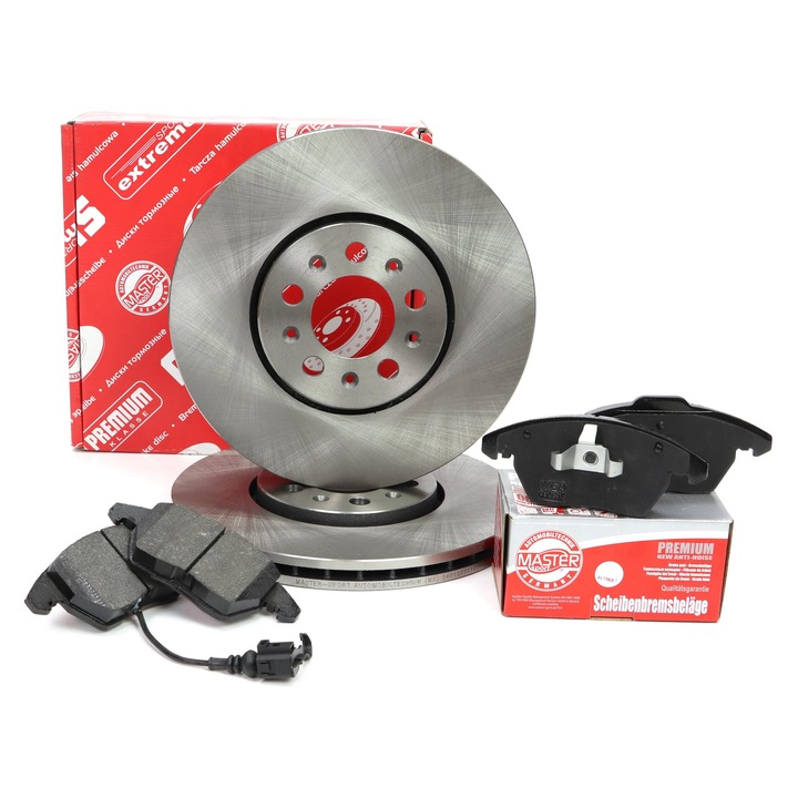 Fékbetét és féktárcsa készlet Master-Sport Audi A1, Seat Ibiza, Skoda Fabia, VW Polo, szellőző, 288x34.5mm