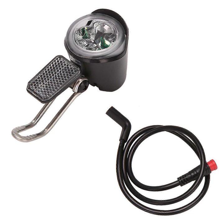 Far LED pentru bicicleta electrica, negru, universal, rezistent la apa
