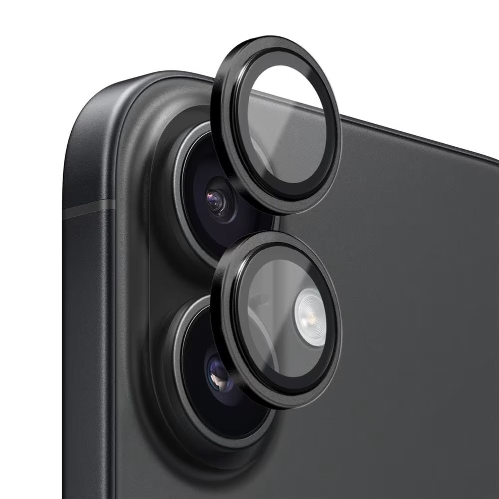Folie camera foto AF+AR, G-Tech din sticla compatibil cu Apple iPhone 16, Full Cover, Anti Fog, Ultra Rezistenta, High Definition, Black
