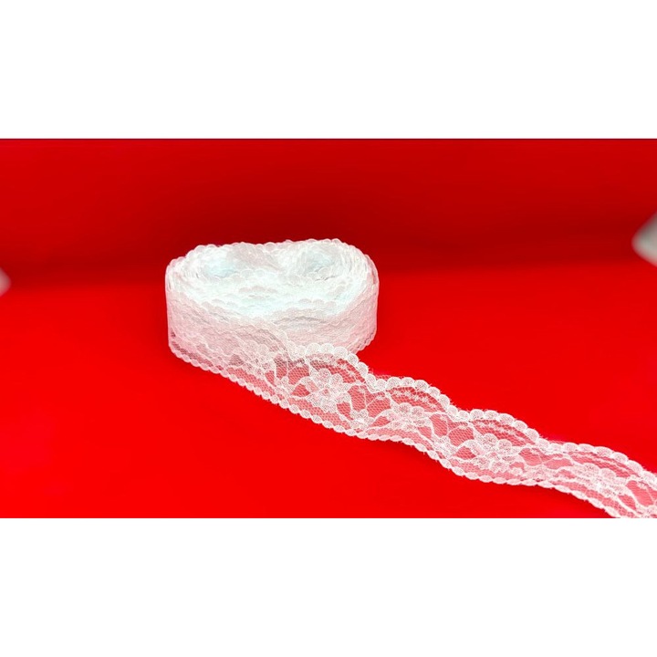 Nem elasztikus csipke, 4,5cm, 10m-es tekercs