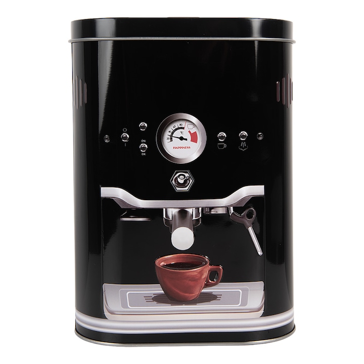 Cutie depozitare cafea metal multicolor 14x8x19 cm