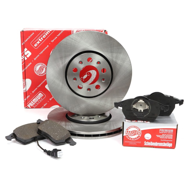 Master-Sport féktárcsa és fékbetét készlet, szellőző, 288x25mm, Audi A3, Seat Leon, Skoda Octavia, VW Golf