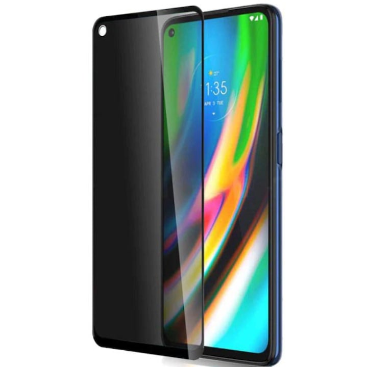 Folie Protectie Ecran Privacy, Sticla Securizata, Negru, pentru Huawei P40 Lite