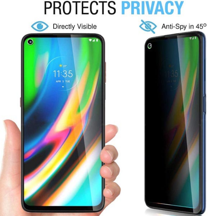 Folie Protectie Ecran Privacy, Sticla Securizata, Negru, pentru Huawei P40 Lite