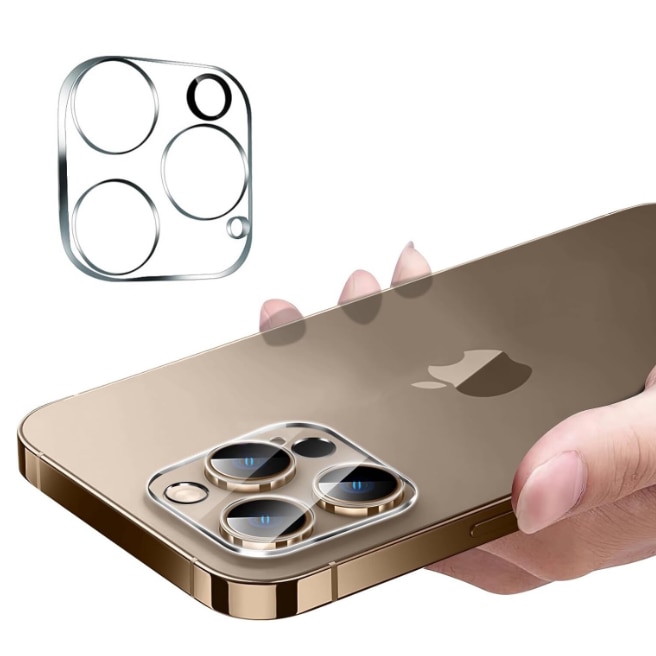 Folie de protectie Camera compatibila cu iPhone 16 Pro / Pro Max, Sticla Securizata, Protectie antisoc, Transparent