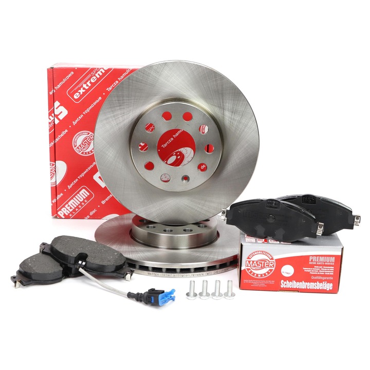 Master-Sport féktárcsa és fékbetét készlet Audi A3, Q2, Seat Leon, Skoda Octavia, VW Golf modellekhez, szellőztetett, 288x25mm