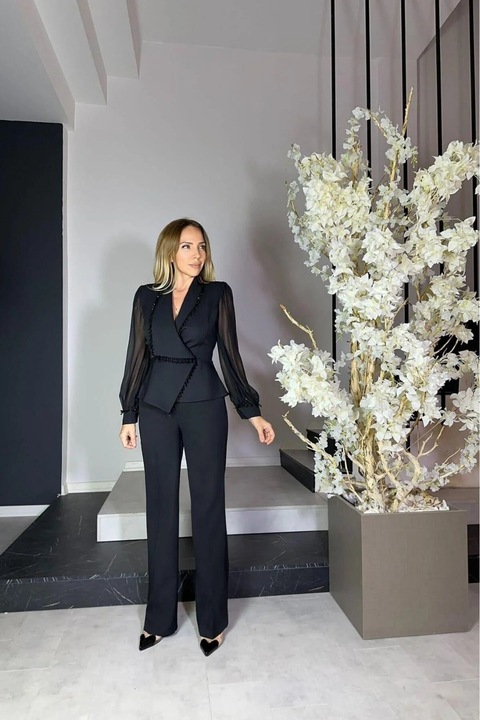 Set dublu negru G1239 - Detalii piatra