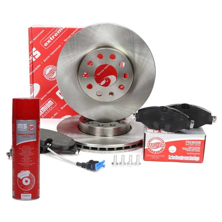 Master-Sport féktárcsa és fékbetét készlet, szellőző, 288x25mm, első tengelyre