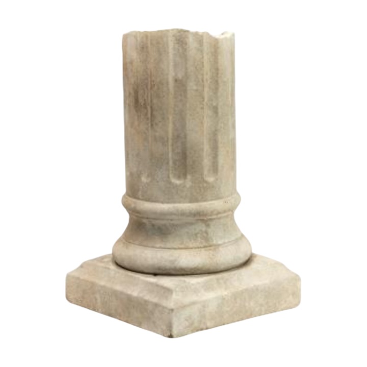 Suport ghiveci coloana antica din piatra, H. 22.5 cm