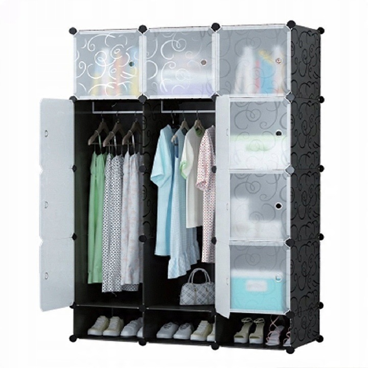 Azaris moduláris zuhanyzó, gardróbszekrény, 165x110x36cm, könnyen összeszerelhető, vízálló