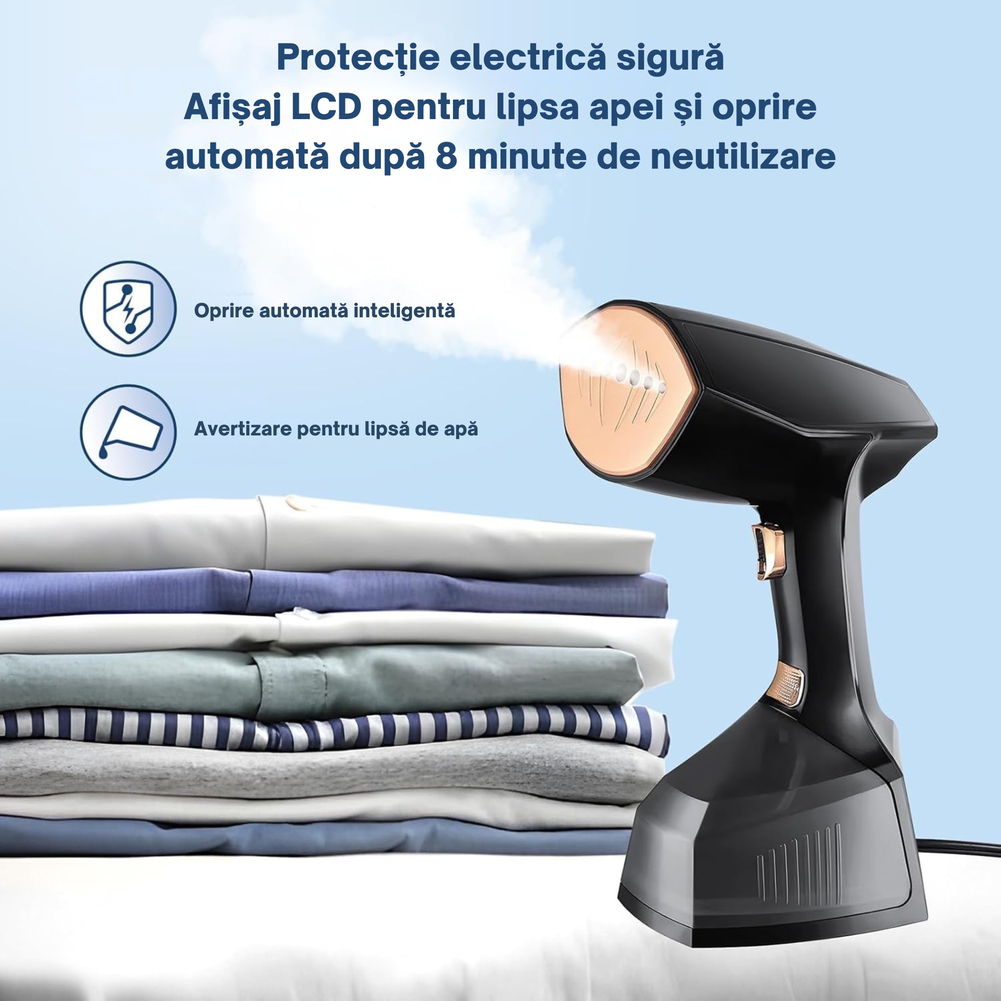 Aparat de calcat cu abur VarioShop®, 2000W, 3 moduri abur, 360ml, portabil