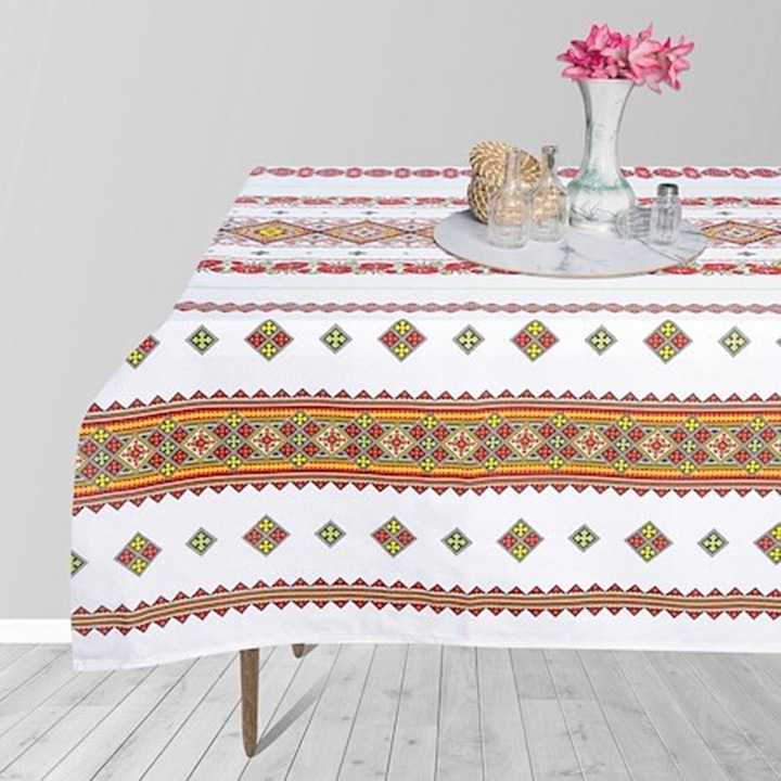 Fata de masa, FIVE STORE, din bumbac 100%, galben auriu, 150x150cm