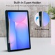 Trifold Mágneses tablet tok, kompatibilis Samsung Galaxy Tab S10 Lite / S10 FE 10.9" (2025) készülékhez, okos borítás, érintőtoll tartó - Tengerzöld
