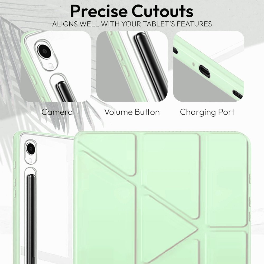 Husa Trifold Magnetica pentru Samsung Galaxy Tab S10 Lite / S10 FE 10.9" (2025), Smart Cover, Suport Stylus - Mint Green