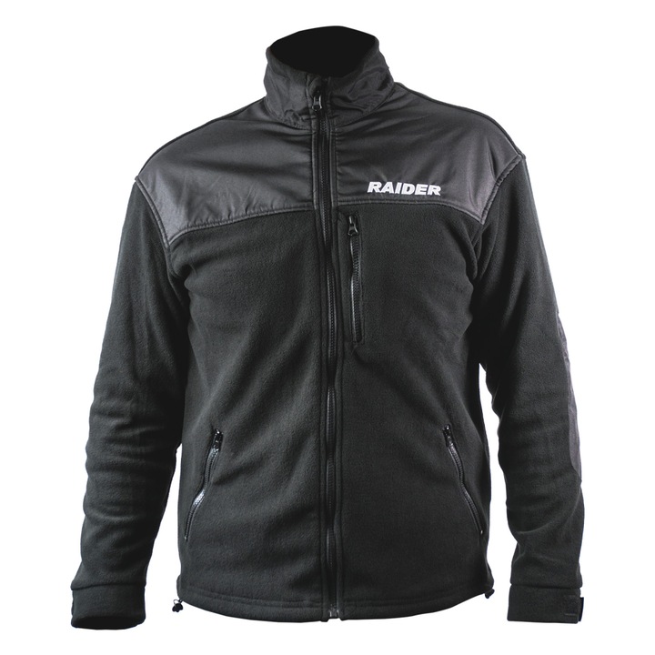 Jachetă polară Raider, neagră, mărimea L, 100% poliester