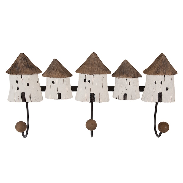 Закачалка за стена Къщички 38x8x19 см